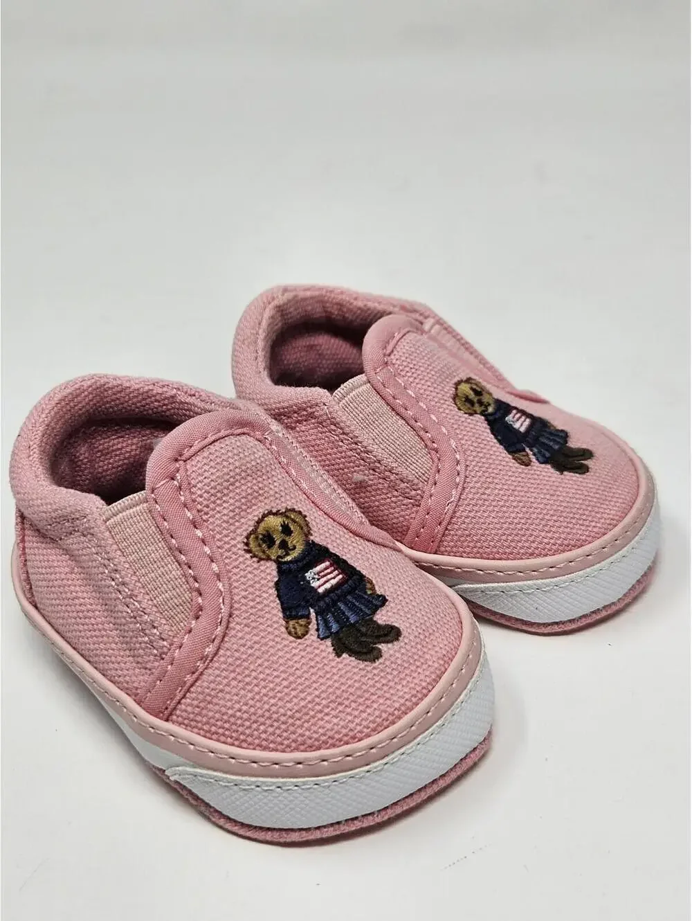 POLO RALPH LAUREN Bal-Harbour-II-Bear Pink Baby Girl's Sneakers Shoes Size 0